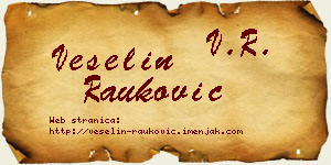 Veselin Rauković vizit kartica